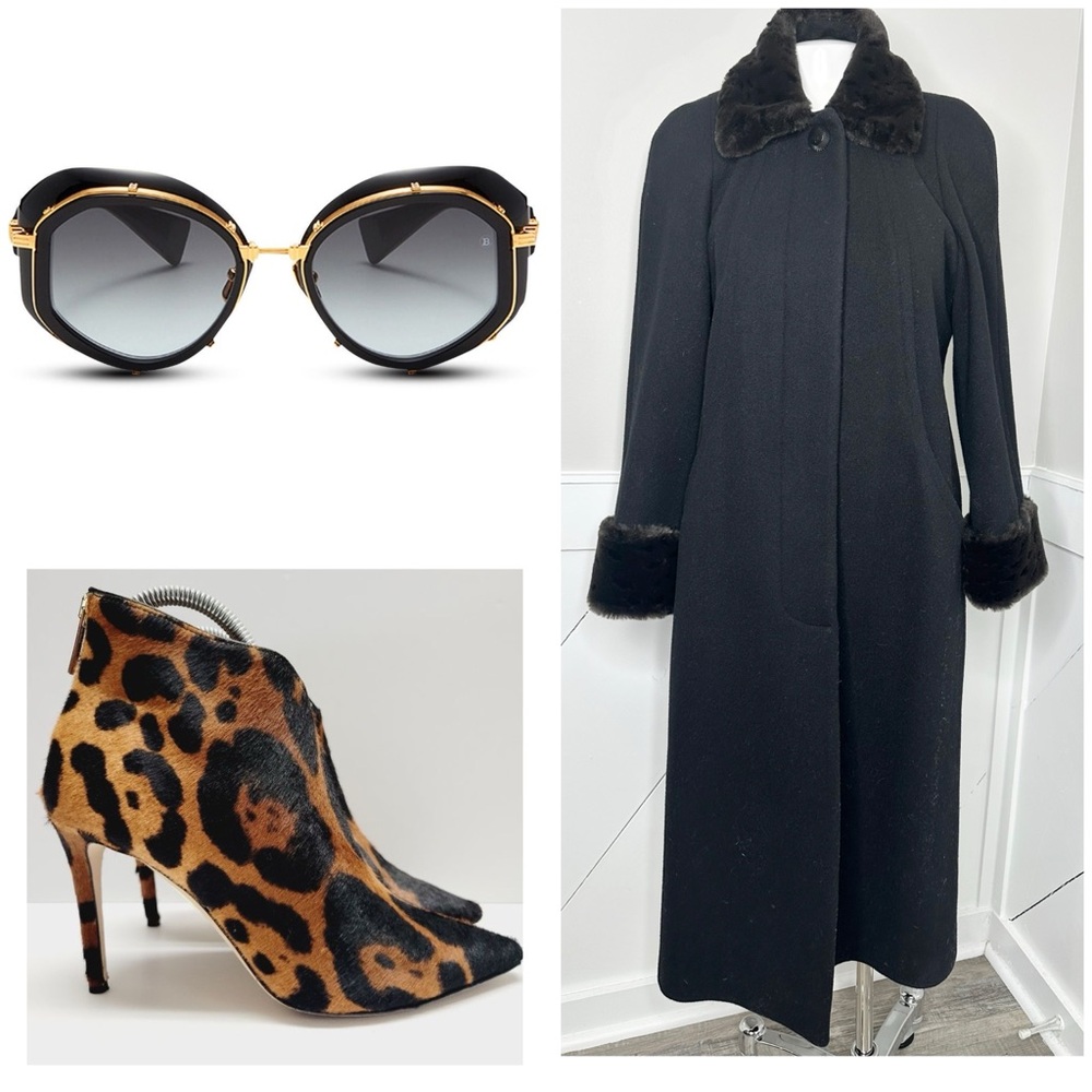 JAD WOOL VINTAGE COAT-POCKETS -PRELOVED- SIZE 8 PETITES